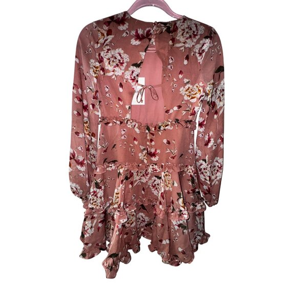 Bardot Junior‎ Floral Long Sleeve Dress Size 14Y Pink & White Western Boho Girly - Picture 2 of 11